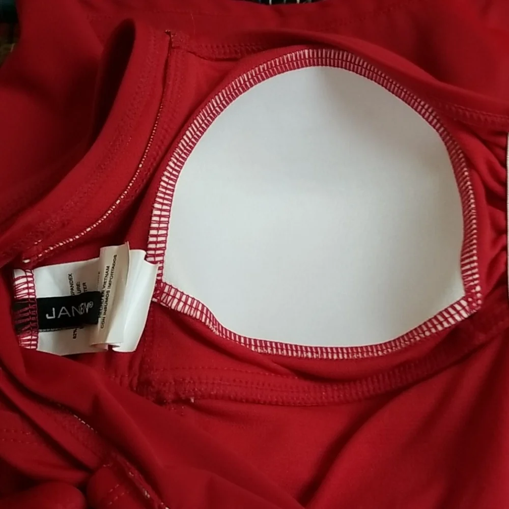 Jantzen Red Skirted One Piece Swimsuit